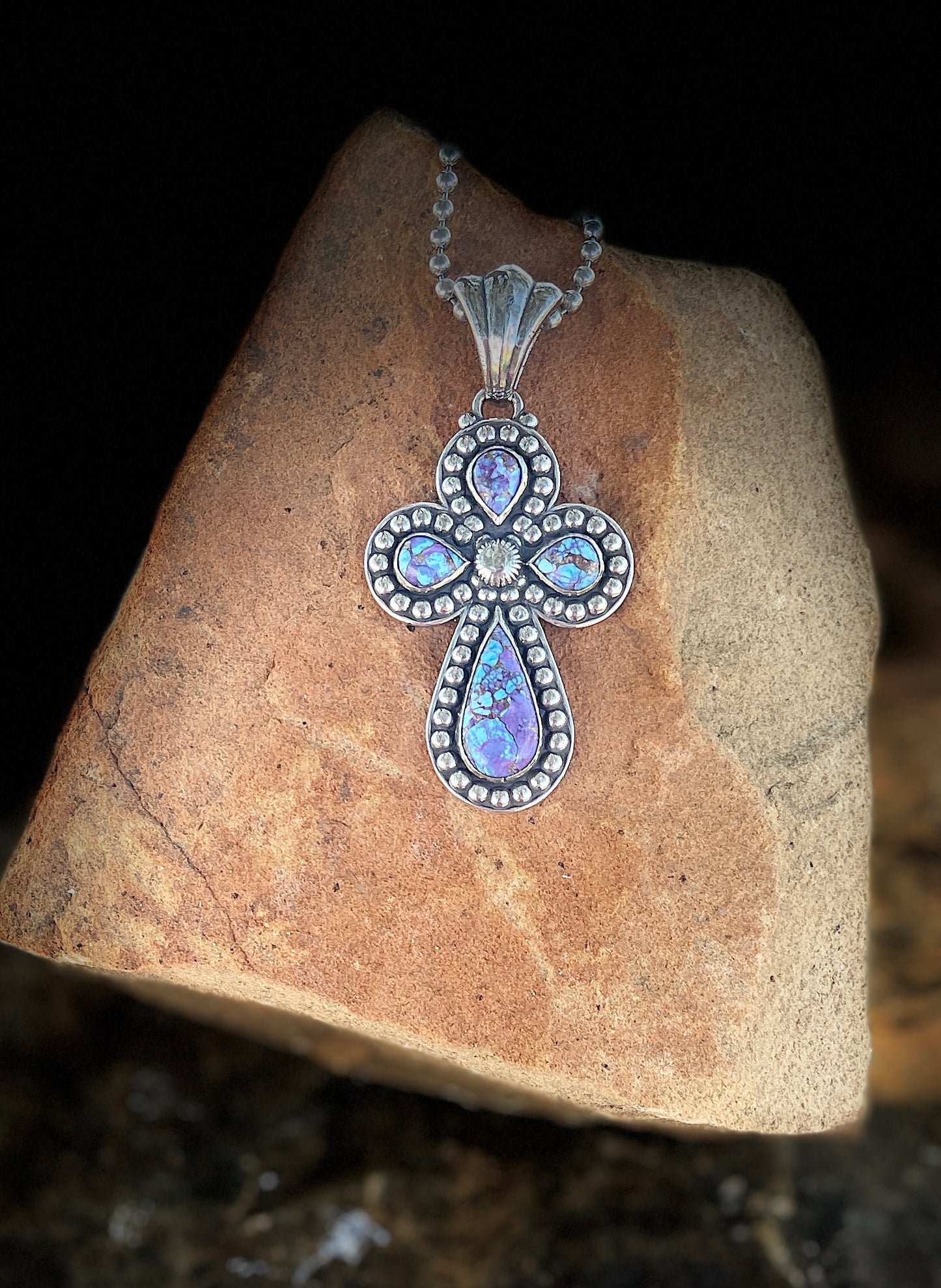 Teardrop turquoise cross