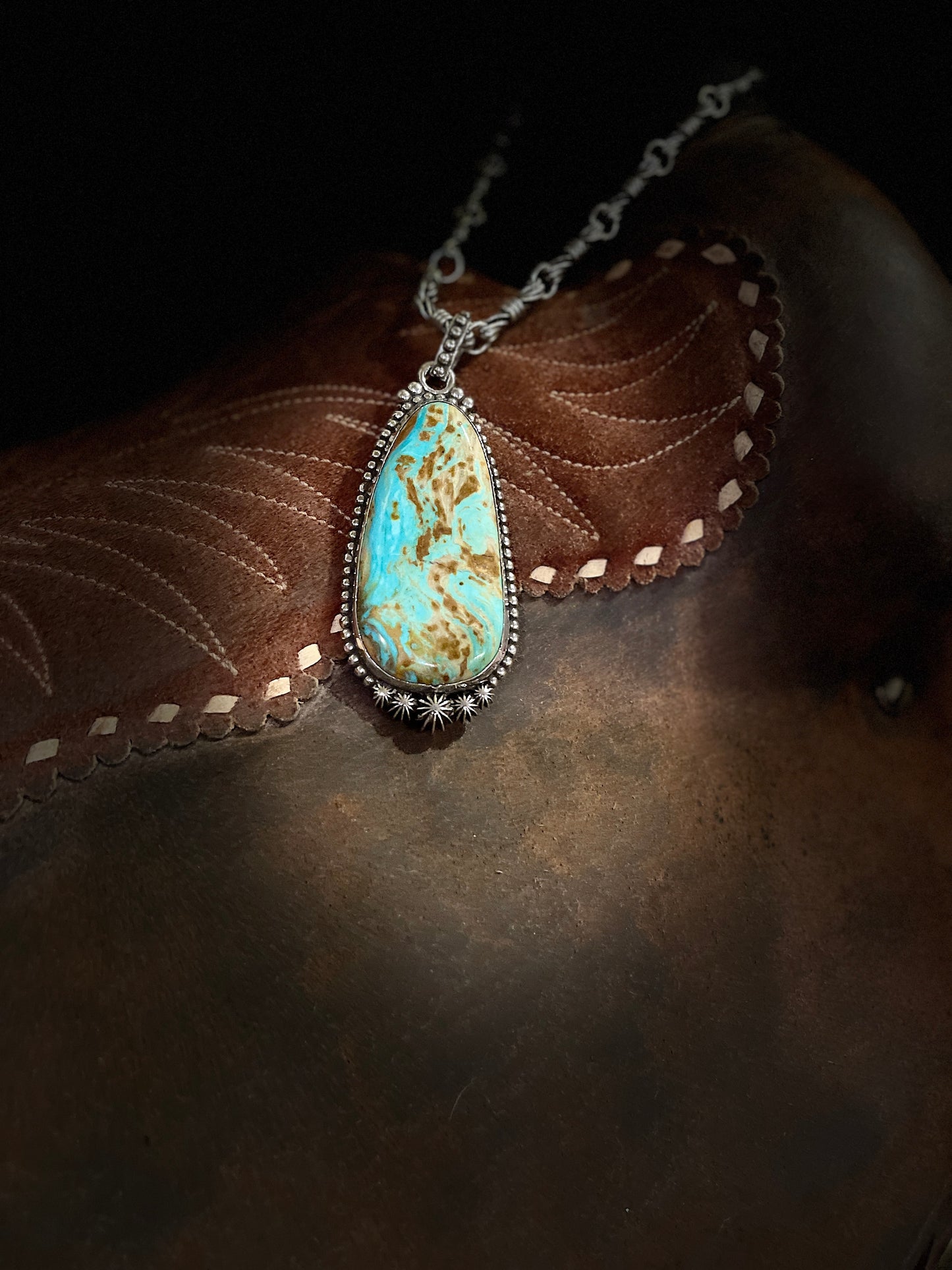 Señorita Large turquoise pendant