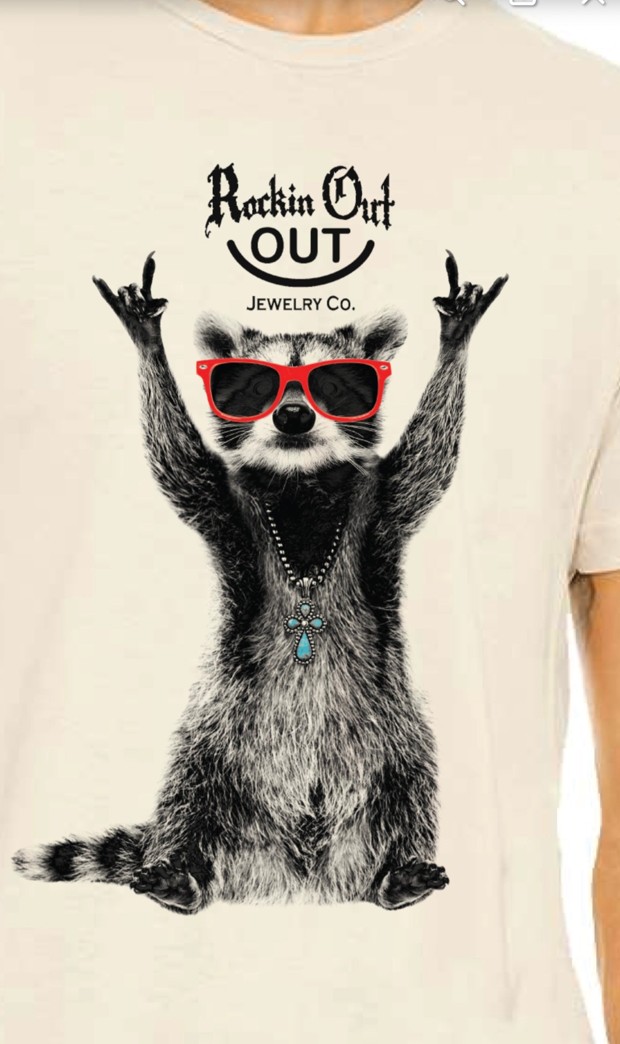 TShirt Rockin Out Racoon