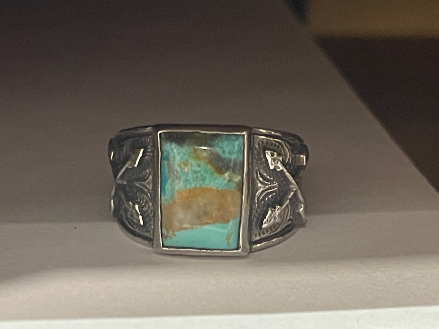Crossed Arrow Turquoise Ring