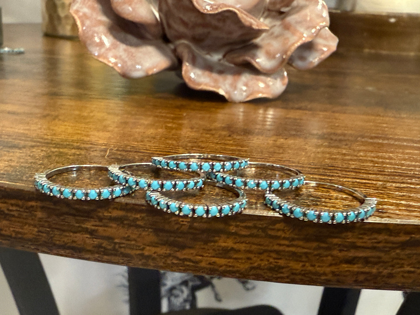 Turquoise anniversary band 