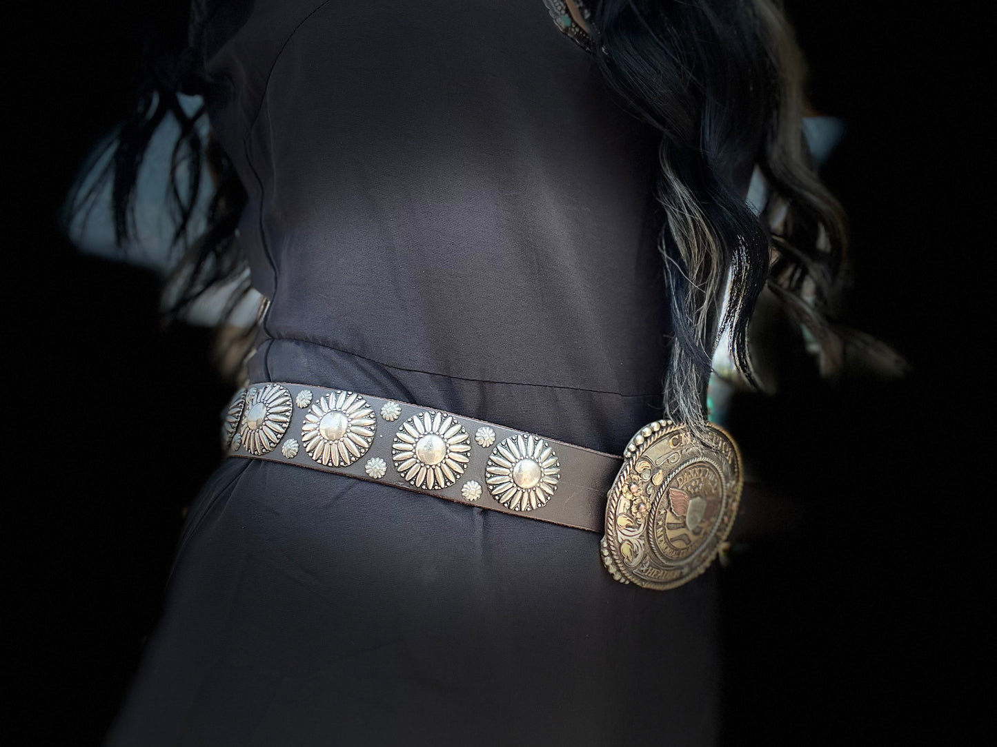 Custom Sunflower Concho Belt