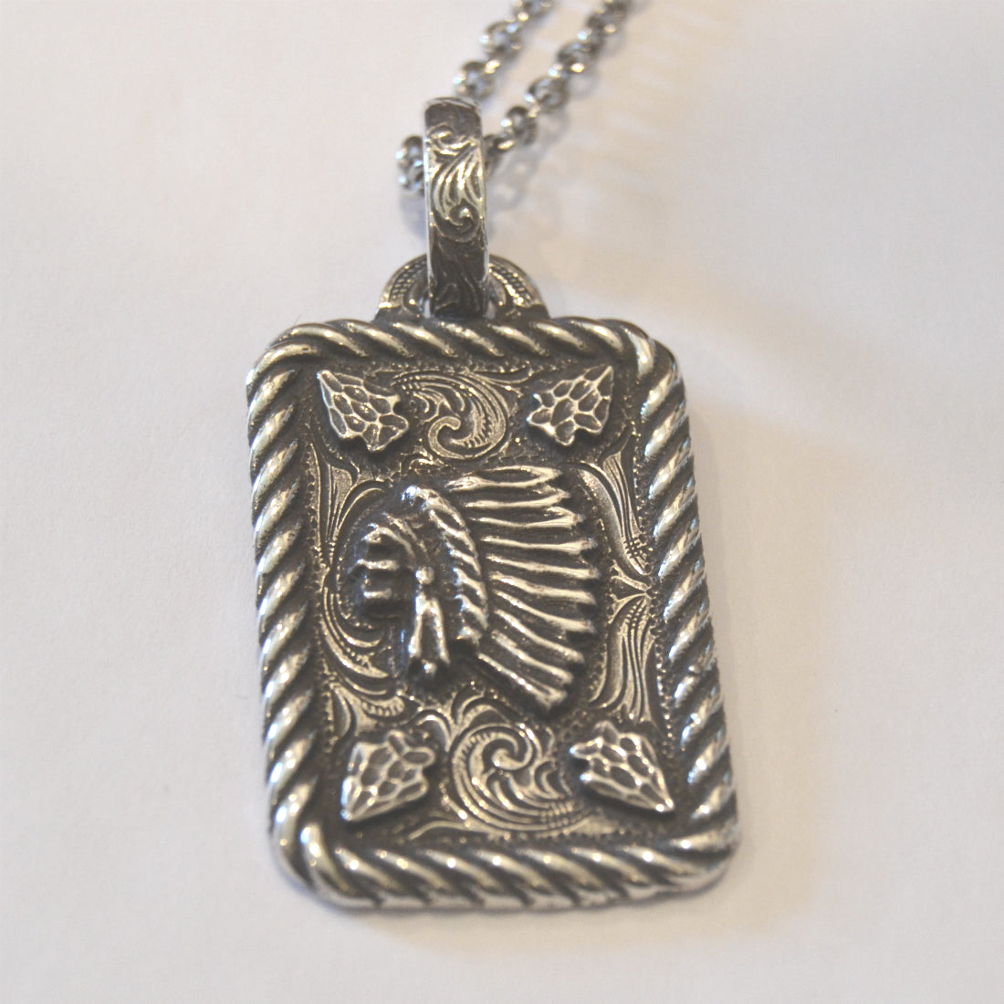 Arrow Warrior Dog Tag Pendant