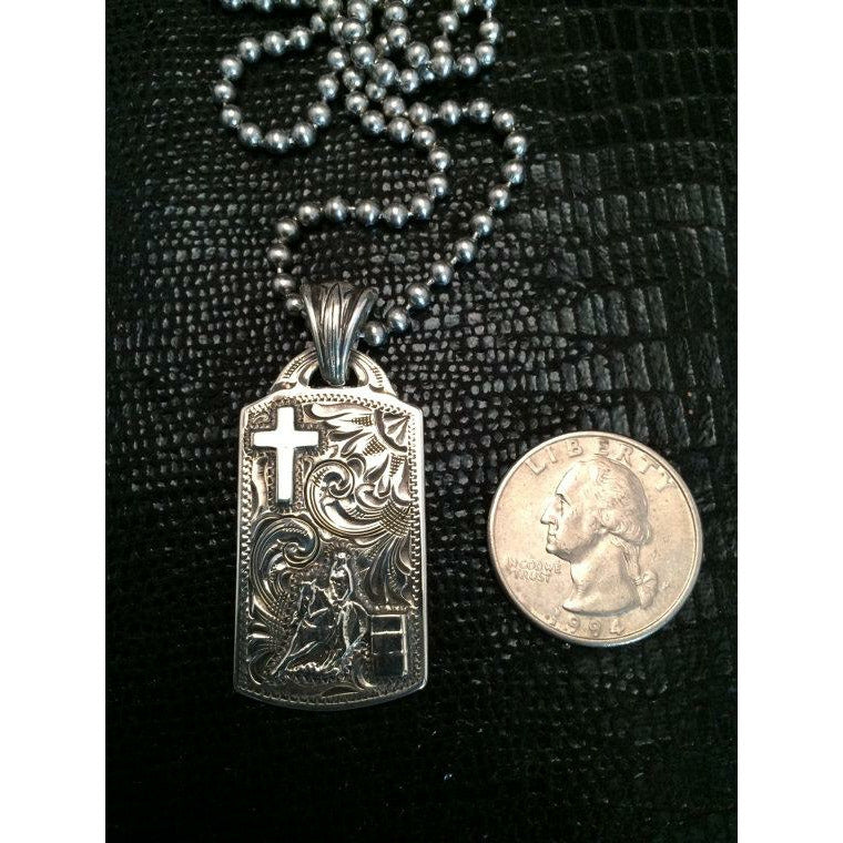 Barrel Racer Dog Tag Pendant