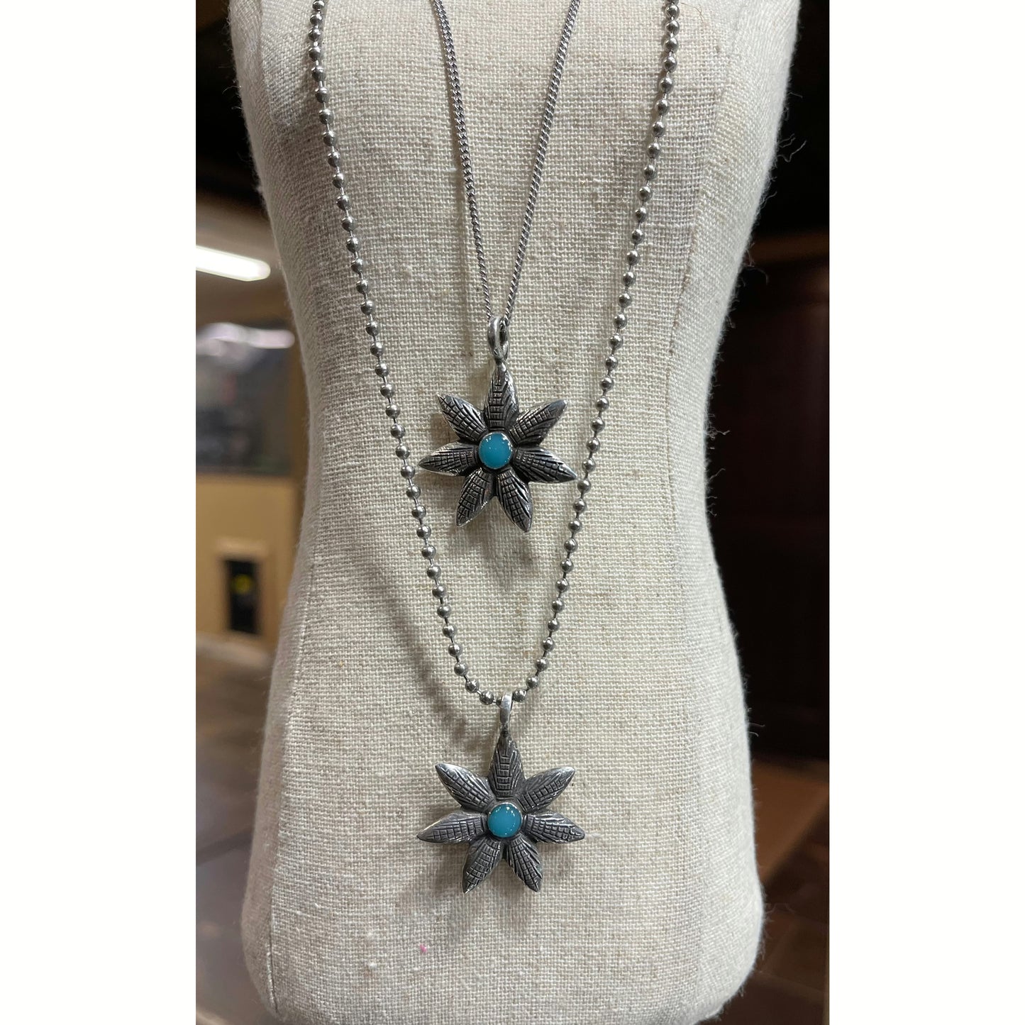 Turquoise Flower Pendant
