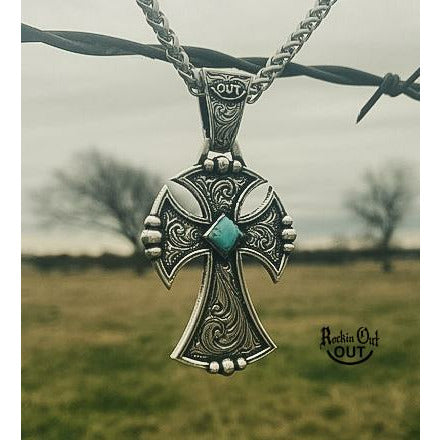 Crossfire Turquoise Pendant