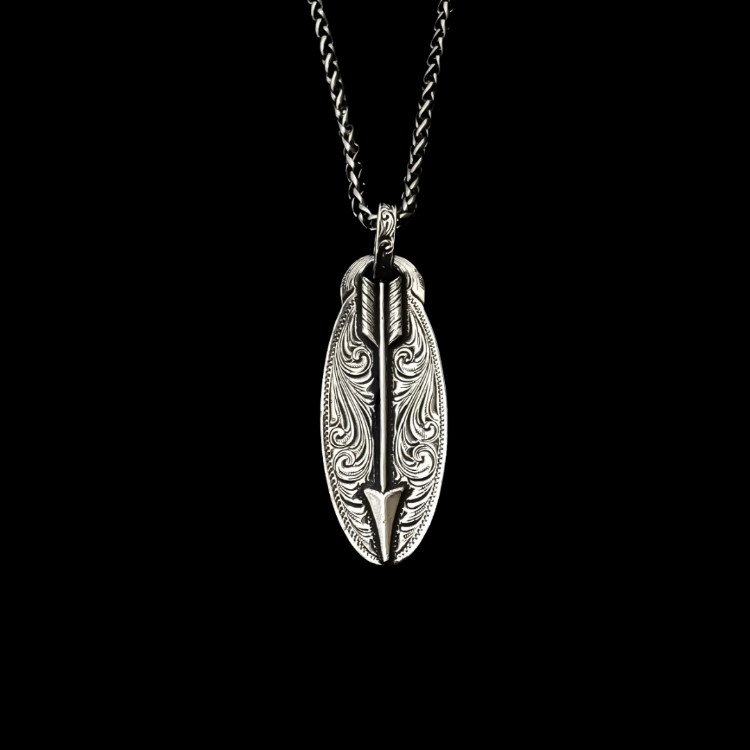 Engraved Arrow Pendant