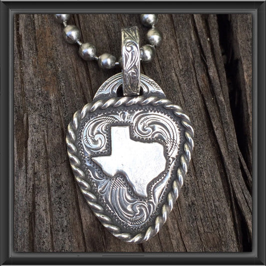 Somewhere Down In Texas Guitar Pick Necklace