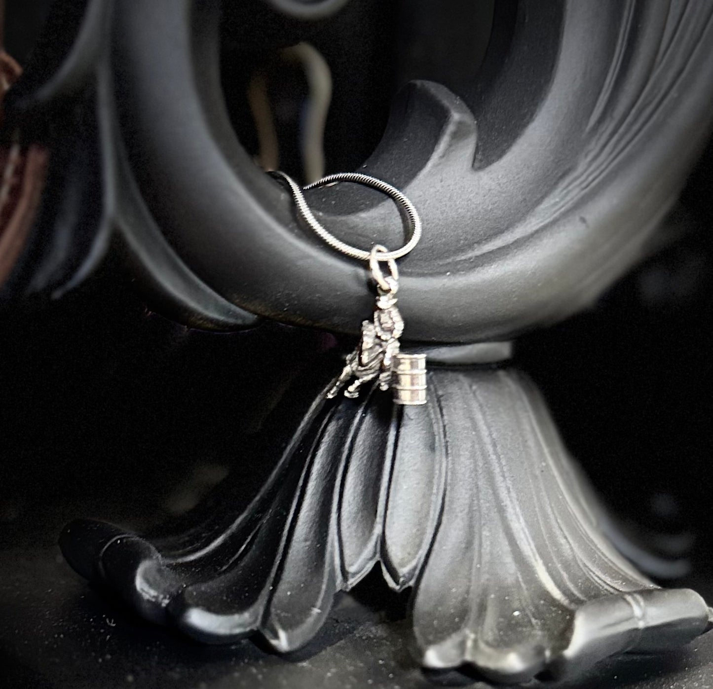 Barrel racer pendant, chain included.