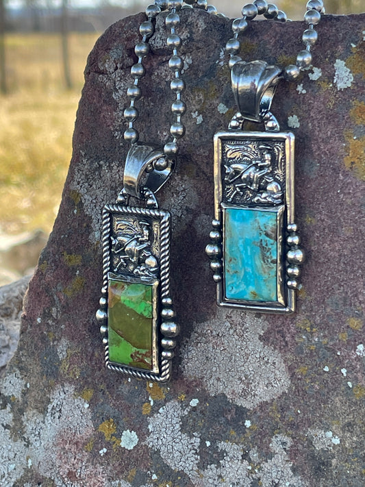 Reigning horse dog tag  pendant