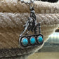 Barrel racer on 3 turquoise