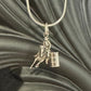 Barrel racer pendant, chain included.