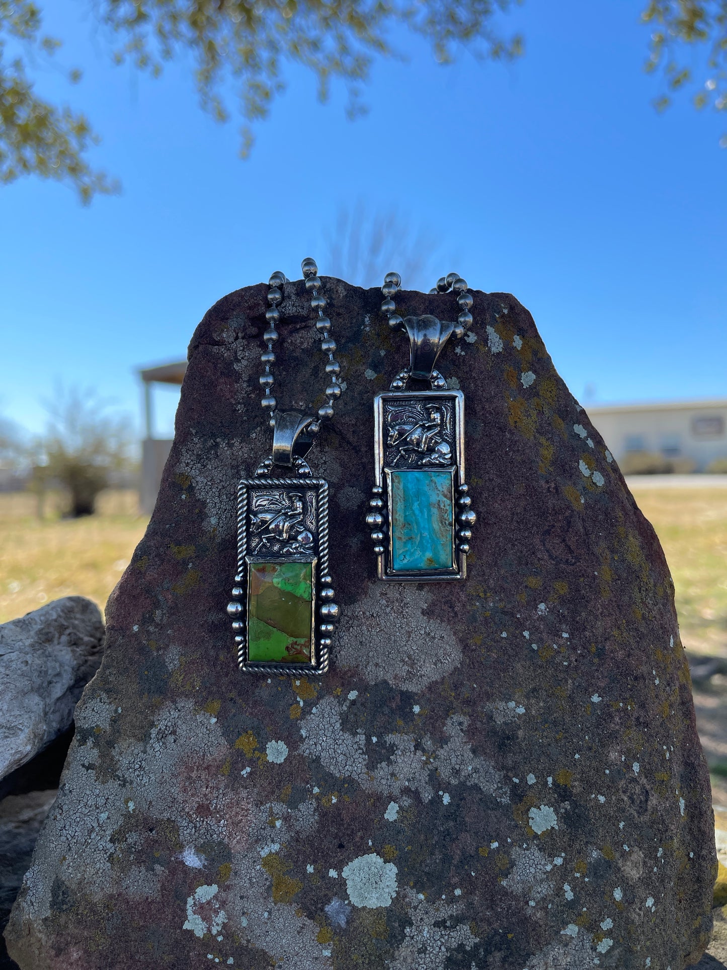Reigning horse dog tag  pendant