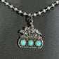 Cow horse on 3 turquoise