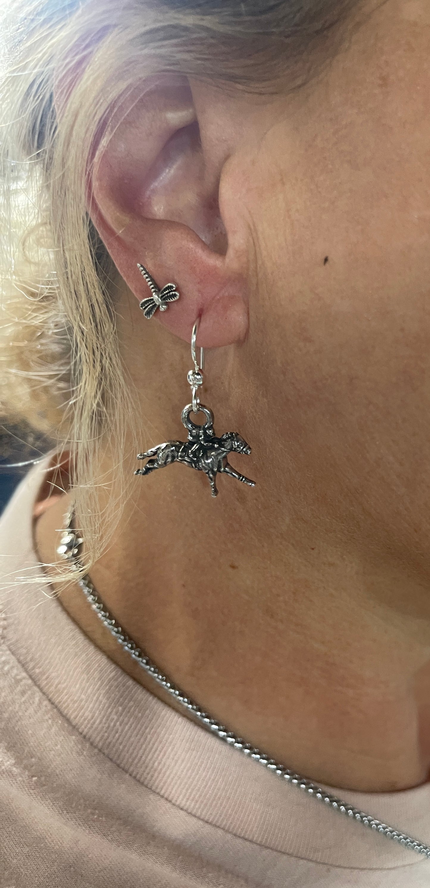 Racehorse earrings