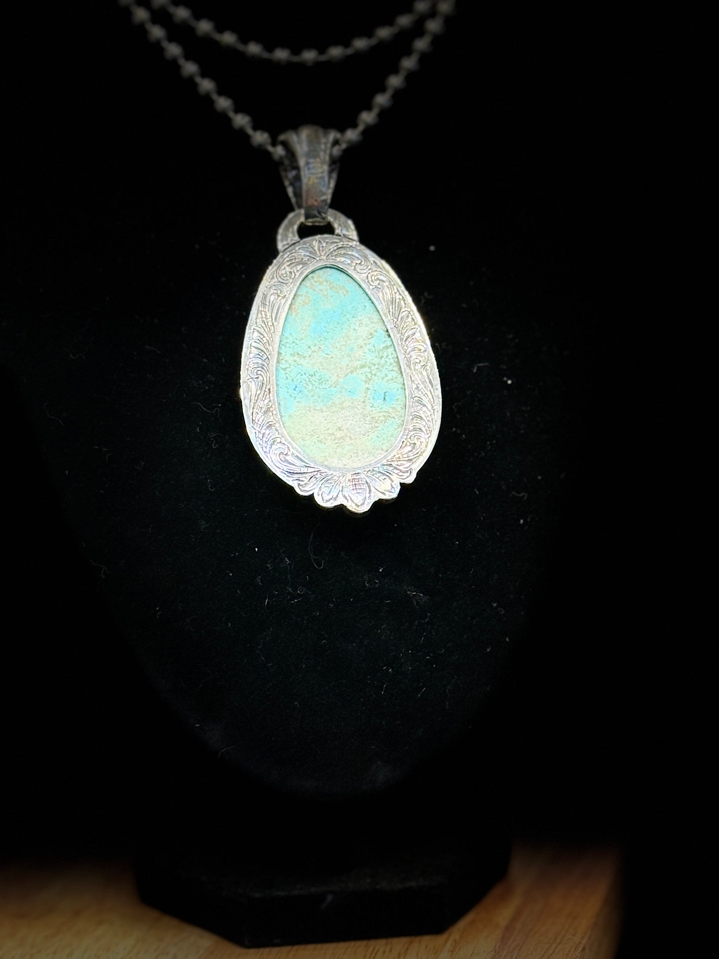 Teardrop turquoise pendant