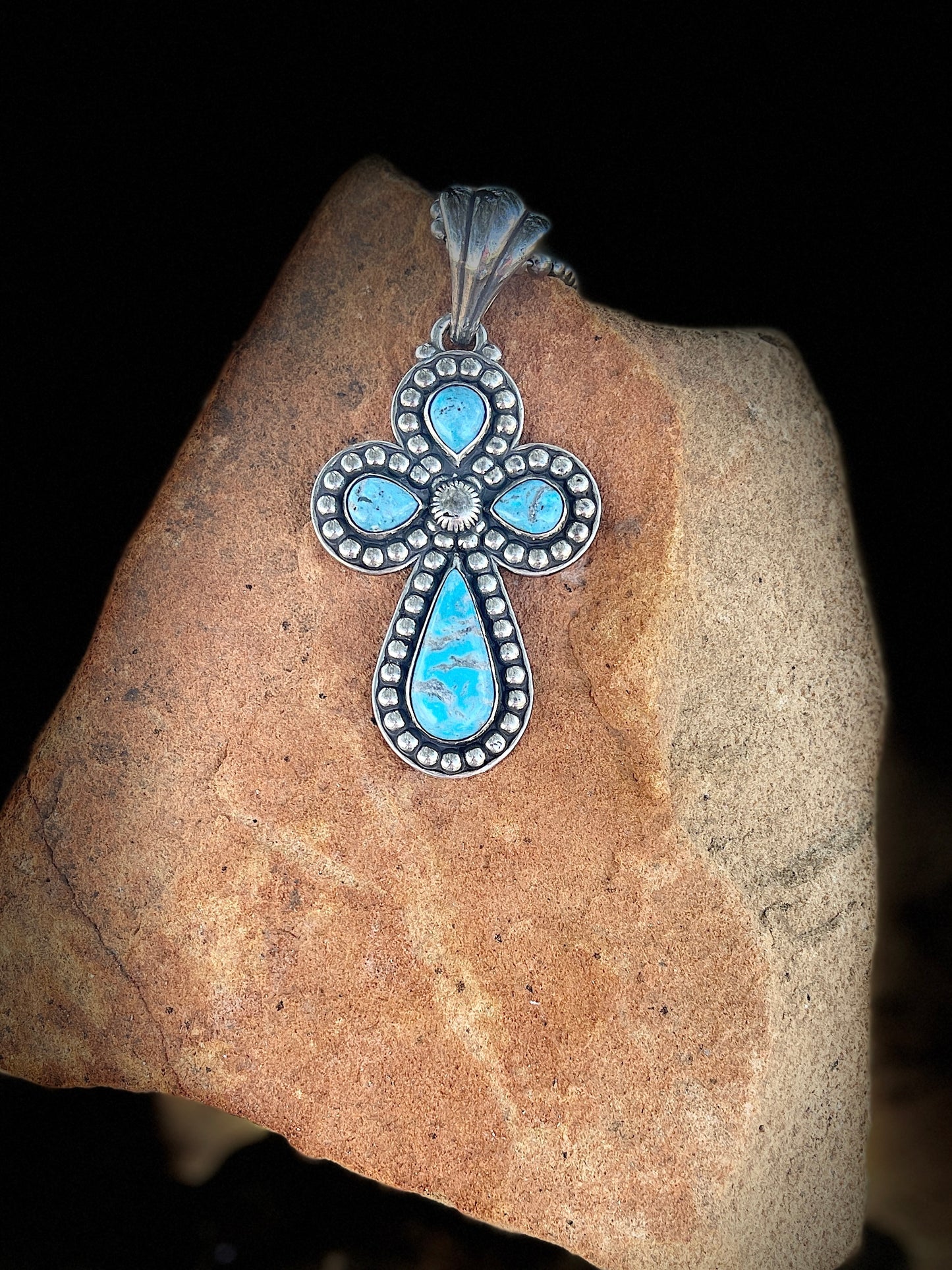 Teardrop turquoise cross