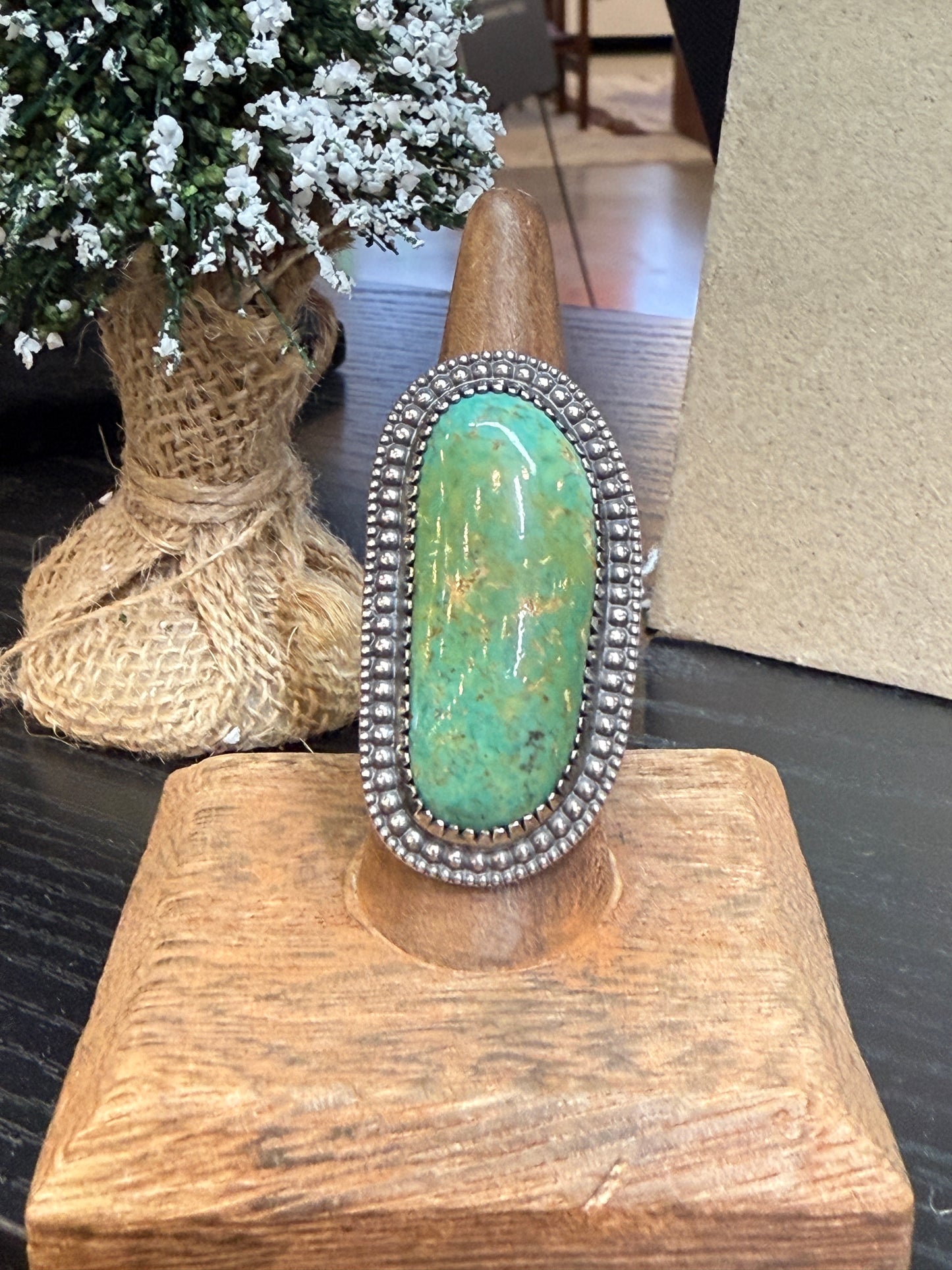 Statement turquoise ring ￼size 8