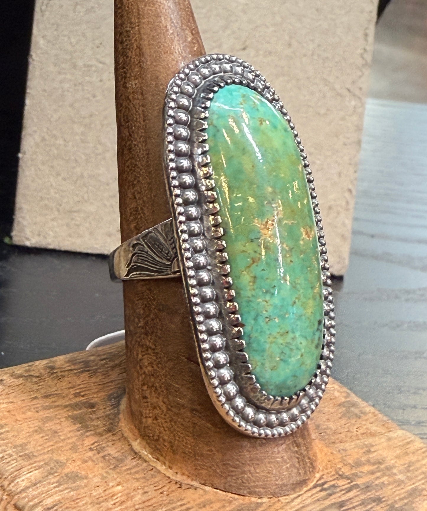 Statement turquoise ring ￼size 8