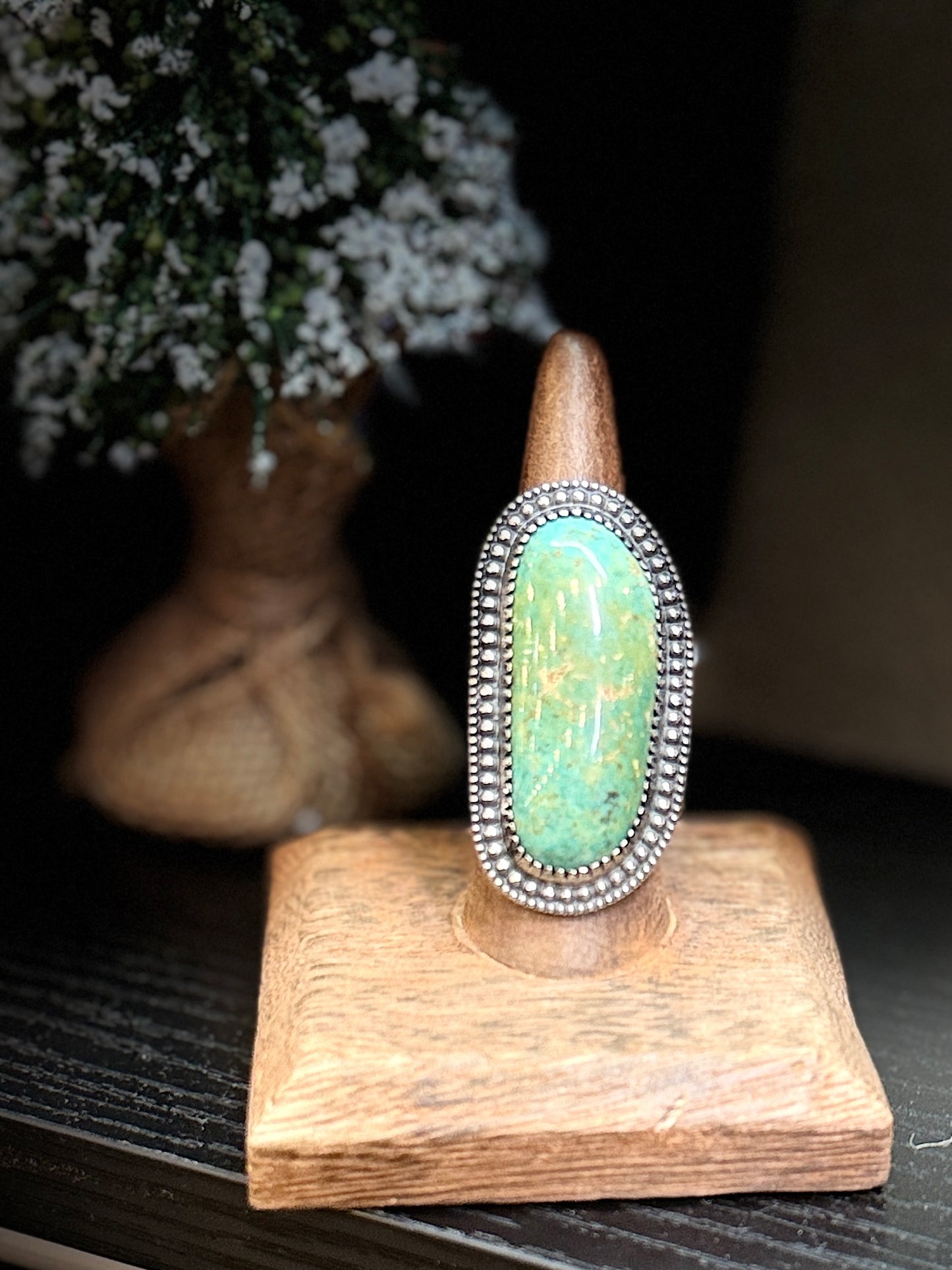 Statement turquoise ring ￼size 8