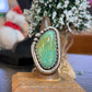 Beaded statement turquoise ring size 8