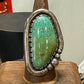 Beaded statement turquoise ring size 8