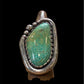 Beaded statement turquoise ring size 8