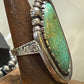 Beaded statement turquoise ring size 8