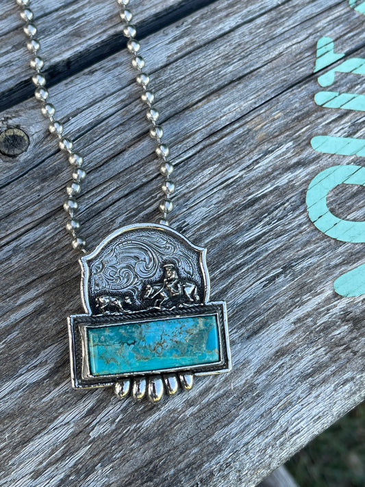 Cutter buckle Bar pendant
