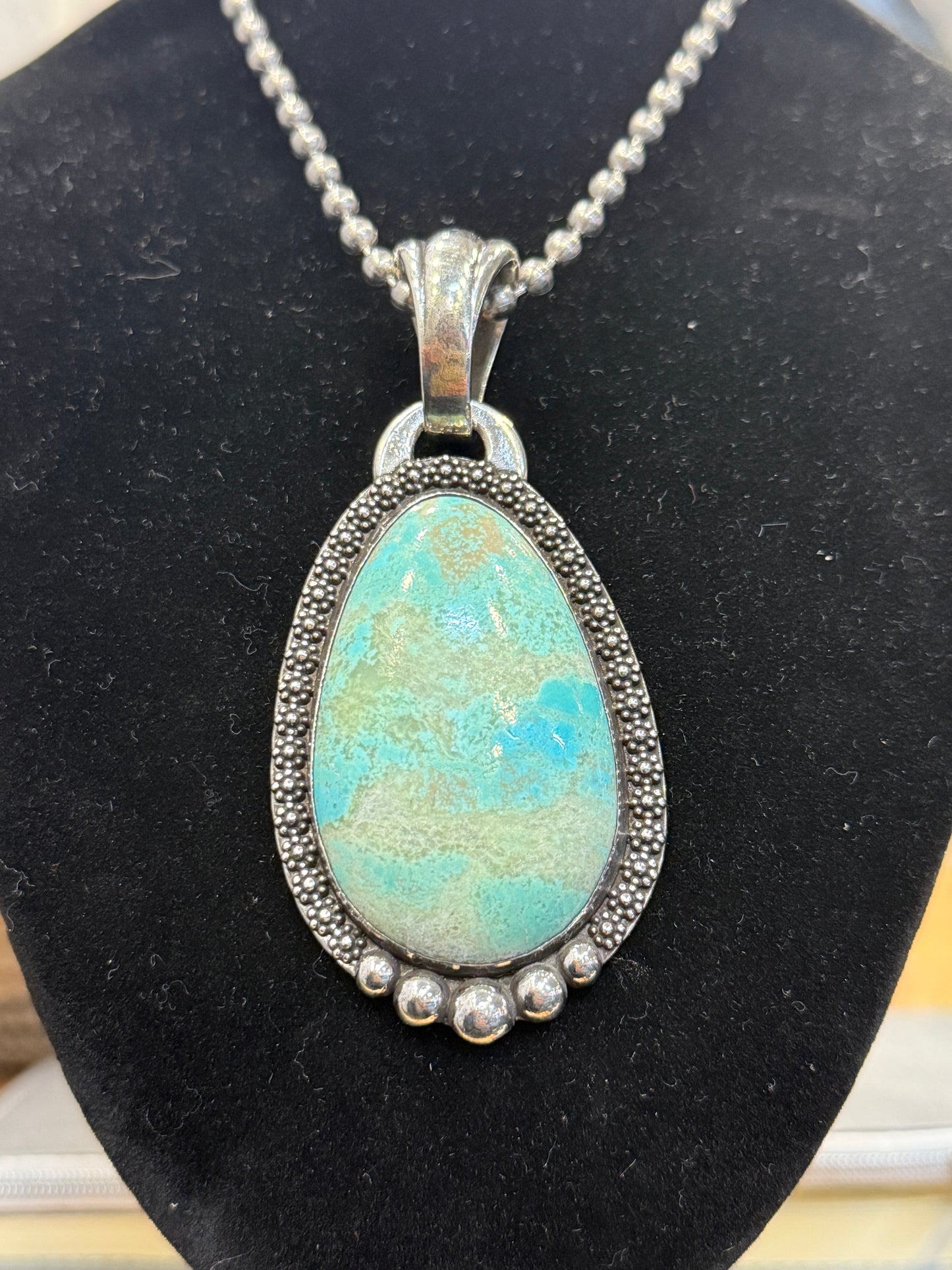 Teardrop turquoise pendant