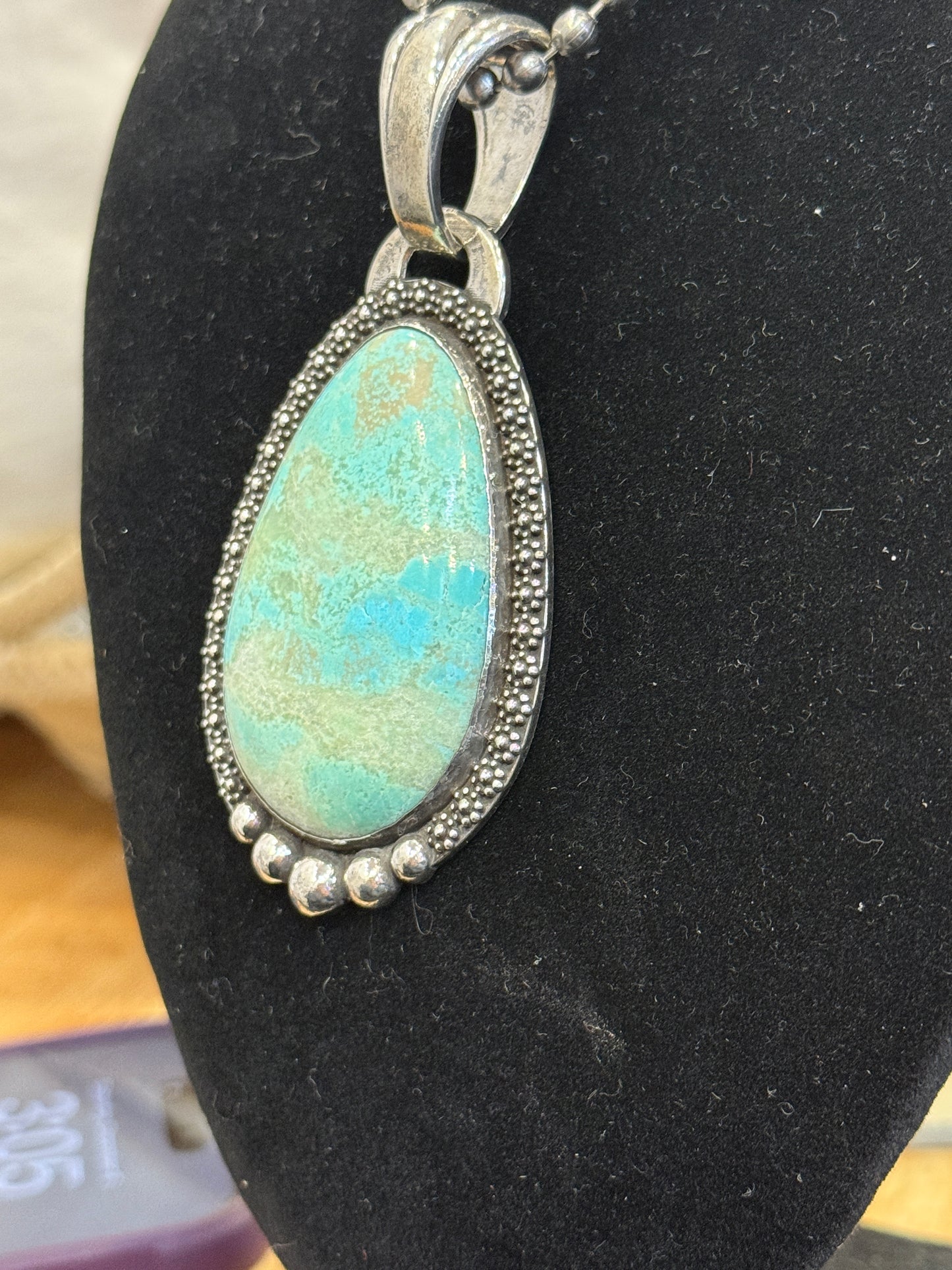 Teardrop turquoise pendant