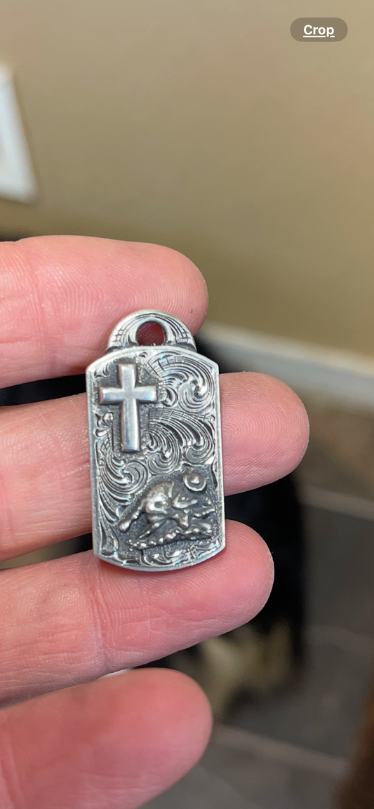 Wag Tag  steer wrestler dog tag