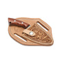Tan Floral Knife Sheath with Knife