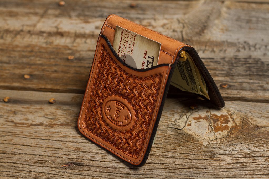 Saddle Tan Spider Money Clip
