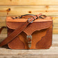 Saddle Tan Spider Briefcase