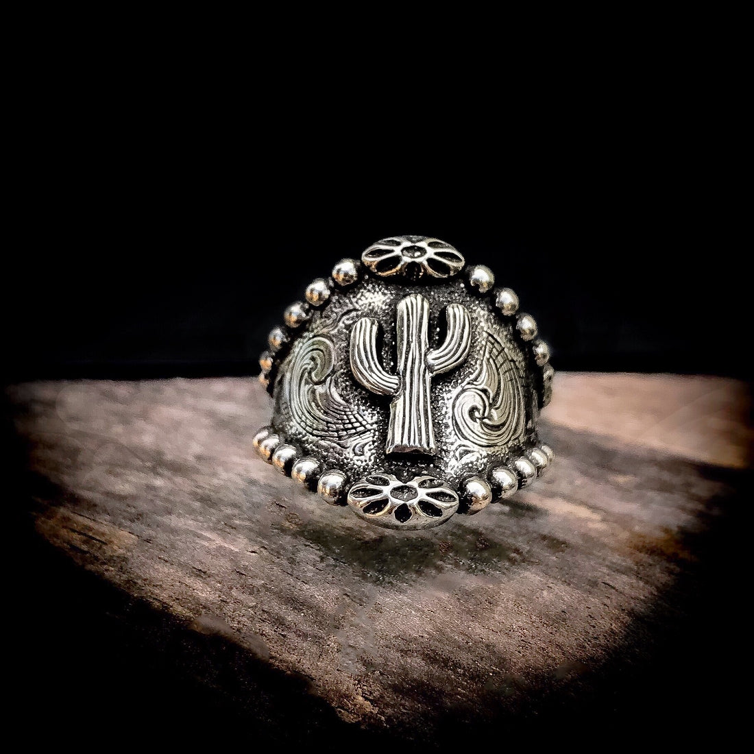 cactus jewelry Beaded Border Cactus Ring 7