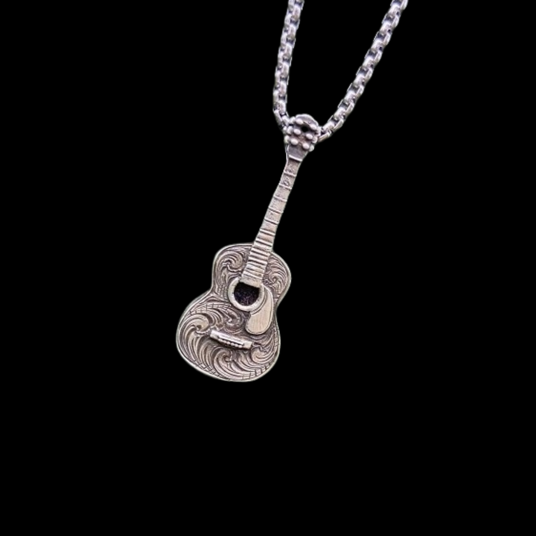 Acoustic Guitar 10KT or 14KT Gold Cremation Jewelry Urn - SHIPS NOW