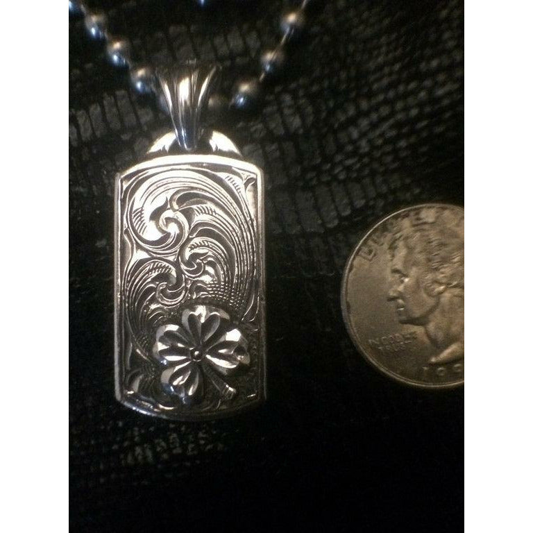 Lucky Clover Dog Tag Pendant