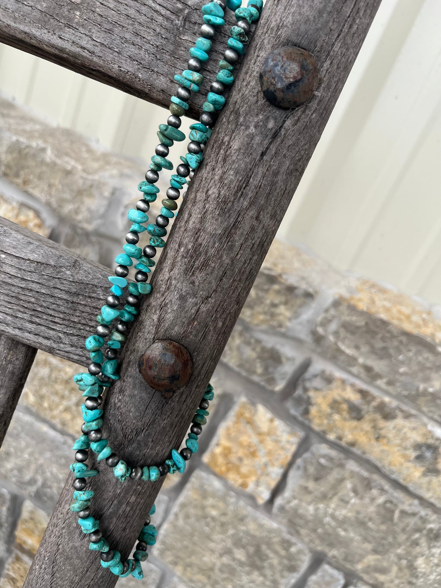 Turquoise mixed stone necklace