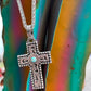 Saddle Tooled Cross Necklace